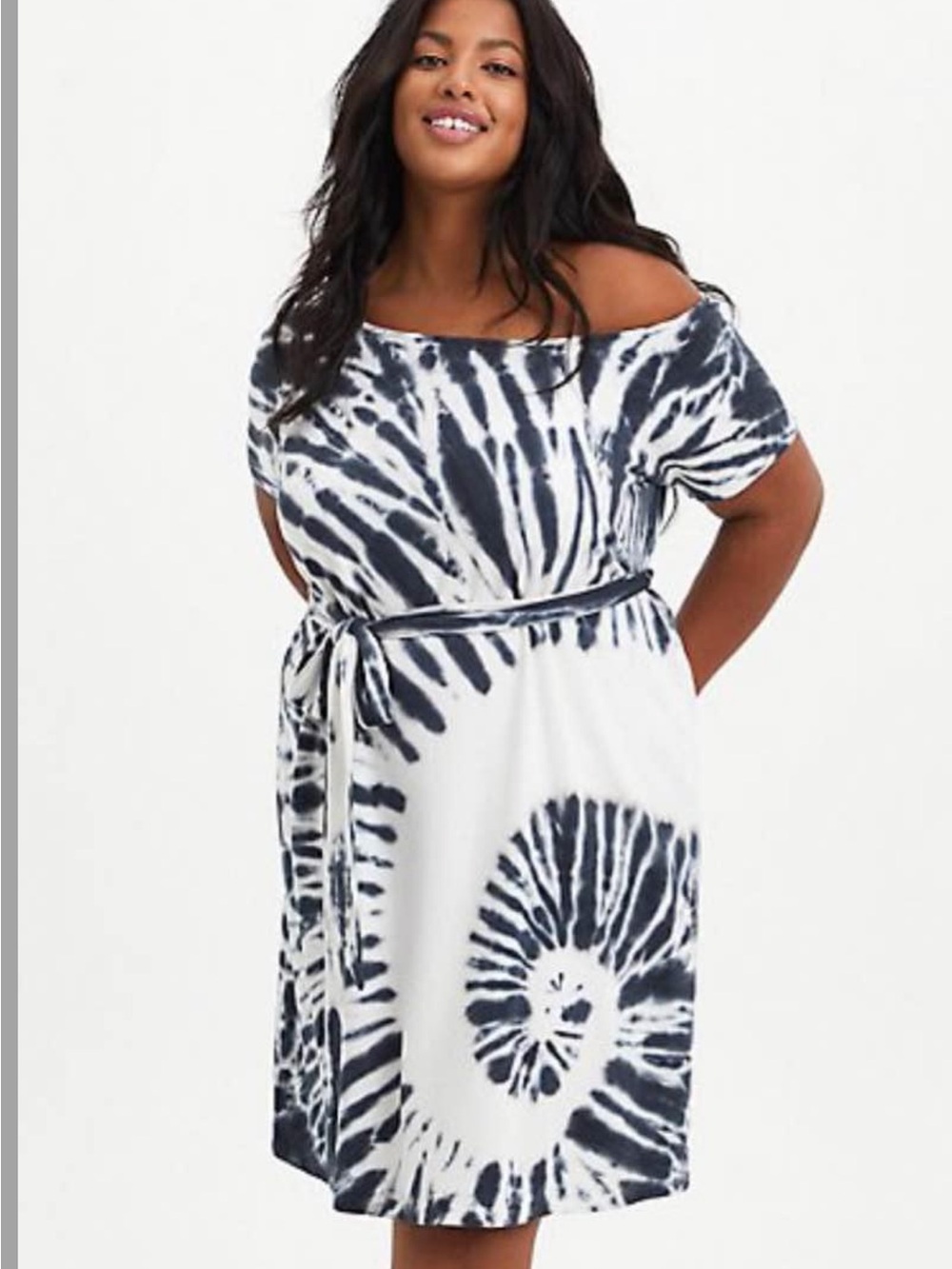 Summer Dress NWT Torrid Plus Size Navy Tie-Dye Swim Cover-Up Dress size 3 22 24